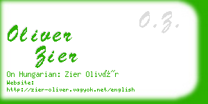 oliver zier business card